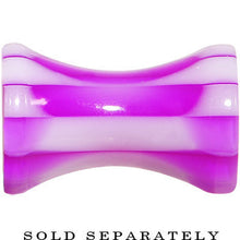 Load image into Gallery viewer, 6G Purple and White Checkerboard Acrylic Saddle Plug
