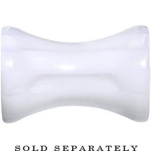 Load image into Gallery viewer, 6G Clear and White Checkerboard Acrylic Saddle Plug
