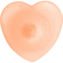 Load image into Gallery viewer, Peach Silicone Heart Glow in the Dark Barbell Cap
