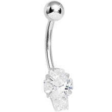 Load image into Gallery viewer, Crystalline Gem Brilliant Cross J-Bar Belly Ring
