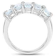 Load image into Gallery viewer, 3.60 Carat Genuine  Blue Topaz .925 Sterling Silver Ring
