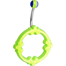 Load image into Gallery viewer, Light Green Acrylic Multi-Layered Celtic Belly Ring
