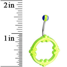 Load image into Gallery viewer, Light Green Acrylic Multi-Layered Celtic Belly Ring
