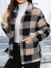 Load image into Gallery viewer, Beautiful Red Women Drop Shoulder Fuzzy Button-Up Jacket Soft And Comfortable Casual Fit Jacket
