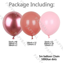 Load image into Gallery viewer, 91Pcs Rose Gold Retro Pink &amp; Gold Latex Balloons For Wedding Birthday Party Decoration And Baby Shower
