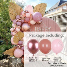 Load image into Gallery viewer, 91Pcs Rose Gold Retro Pink &amp; Gold Latex Balloons For Wedding Birthday Party Decoration And Baby Shower
