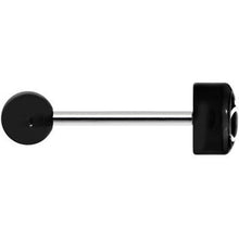Load image into Gallery viewer, 14G 5/8 Black Intertwined Male Female Symbol Tongue Ring

