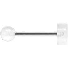 Load image into Gallery viewer, 14G 5/8 Clear Acrylic Pot Leaf Tongue Ring
