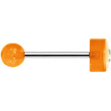 Load image into Gallery viewer, 14G 5/8 Orange Pot Leaf Tongue Ring
