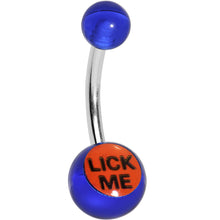 Load image into Gallery viewer, Blue Acrylic Lick Me Belly Ring
