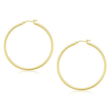 Load image into Gallery viewer, 10k Yellow Gold Polished Hoop Earrings (45 mm)
