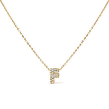 Load image into Gallery viewer, 10K White Gold Diamond Accent "A" Initial Bubble Pendant Necklace
