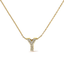 Load image into Gallery viewer, 10K White Gold Diamond Accent "A" Initial Bubble Pendant Necklace

