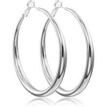 Load image into Gallery viewer, 925 Sterling Silver 50mm Hoop Earrings
