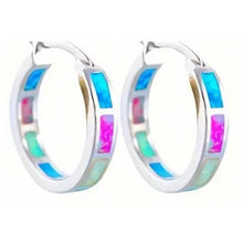 Load image into Gallery viewer, 925 Sterling Silver Circular Hoop Earrings
