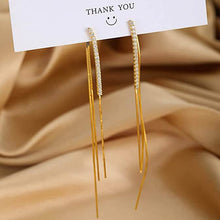 Load image into Gallery viewer, 925 Sterling Silver Dangle Chain Tassel Earrings
