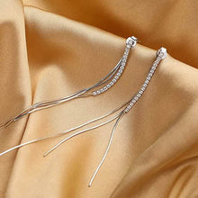 Load image into Gallery viewer, 925 Sterling Silver Dangle Chain Tassel Earrings
