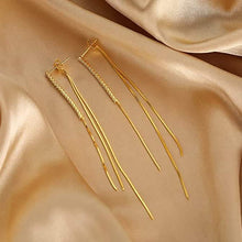 Load image into Gallery viewer, 925 Sterling Silver Dangle Chain Tassel Earrings
