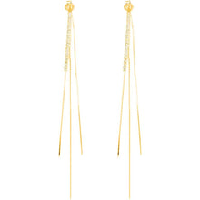 Load image into Gallery viewer, 925 Sterling Silver Dangle Chain Tassel Earrings
