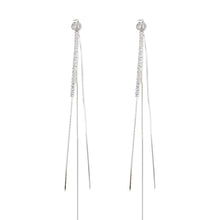 Load image into Gallery viewer, 925 Sterling Silver Dangle Chain Tassel Earrings
