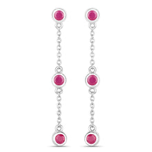 Load image into Gallery viewer, 0.78 Carat Genuine Ruby .925 Sterling Silver Earrings
