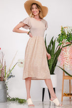 Load image into Gallery viewer, Celeste Plus Size Polka Dot Round Neck Flutter Sleeve Midi Summer Dress For Women – Playful, Feminine, and Stylish Dress for Any Occasion
