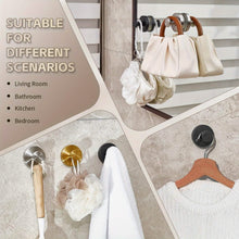 Load image into Gallery viewer, 2-Pack: Strong Suction Cup Hooks – Silver Brushed Stainless Steel, No Drilling Required
