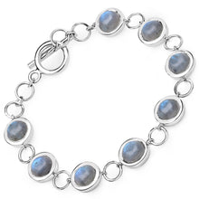 Load image into Gallery viewer, 15.48 Carat Genuine Labradorite .925 Sterling Silver Bracelet
