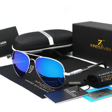 Load image into Gallery viewer, Aviation Luxury Aluminum Magnesium Gold Fashion Polarized Lens Sunglasses Men/Women Driving Mirror Sunglasses  Military Style
