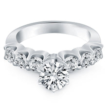 Load image into Gallery viewer, 14k White Gold Shared Prong Diamond Engagement Ring
