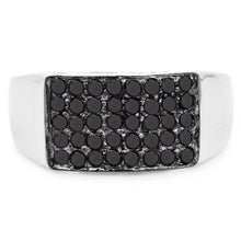Load image into Gallery viewer, 0.43 Carat Genuine Black Diamond .925 Sterling Silver Ring
