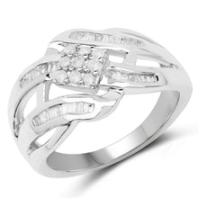 Load image into Gallery viewer, 0.62 Carat Genuine White Diamond .925 Sterling Silver Ring
