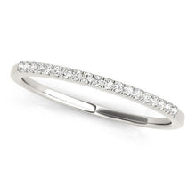 Load image into Gallery viewer, 14k White Gold Round Thin Diamond Wedding Band (1/4 cttw)
