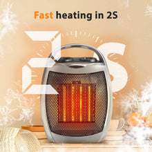 Load image into Gallery viewer, 1500W Portable Ceramic Space Heater with Thermostat &amp; Safety Protection with Carry Handle
