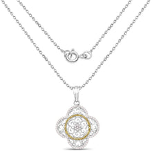 Load image into Gallery viewer, 0.57 Carat Genuine White Diamond and Yellow Diamond .925 Sterling Silver Pendant
