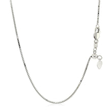 Load image into Gallery viewer, 10k White Gold Adjustable Box Chain 0.85mm
