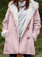 Load image into Gallery viewer, Full Size Pocketed Long Sleeve Hooded Toggle Jacket – Stylish &amp; Functional Outerwear for Women
