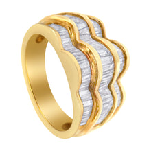 Load image into Gallery viewer, 14KT Yellow Gold Diamond Multi-Row Band Ring (1 1/4 cttw, H-I Color, SI1-SI2 Clarity)
