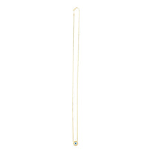Load image into Gallery viewer, 14k Yellow Gold MOP Evil Eye Necklace
