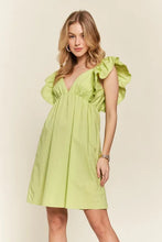 Load image into Gallery viewer, Smocked Back Ruffled Cap Sleeve Babydoll Dress For Summer – Feminine, Flattering, Comfortable, Playful Charm
