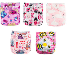 Load image into Gallery viewer, Modern Luxury Printed Baby Nappy 5pcs/Lot Washable Diapers Good Quality Pocket Diaper For Kids
