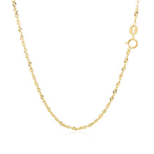 Load image into Gallery viewer, 14k Yellow Gold Singapore Chain 1.5mm
