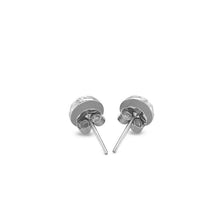 Load image into Gallery viewer, 14k White Gold Textured Flat Style Stud Earrings
