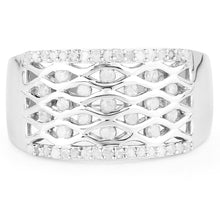 Load image into Gallery viewer, 0.41 Carat Genuine White Diamond .925 Sterling Silver Ring
