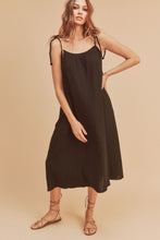 Load image into Gallery viewer, New Summer Midi Cami Dress For Women with Braided Tie Shoulder &amp; Pockets – Soft Cotton Gauze Fabric, Chic &amp; Comfortable Design For Every Occasion
