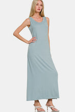 Load image into Gallery viewer, Scoop Neck Wide Strap Tank Dress For Women – Simple &amp; Classic, Flattering Scoop Neck, Comfortable Wide Strap Design
