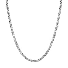 Load image into Gallery viewer, 3.8mm Sterling Silver Rhodium Plated Round Box Chain
