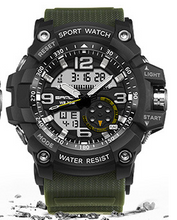 Load image into Gallery viewer, NEW Sport Analog-Digital Watch For Men and Woman  Waterresistant 50M Professional Waterproof Quartz Large Dial Military Wristwatches  With Night Mode
