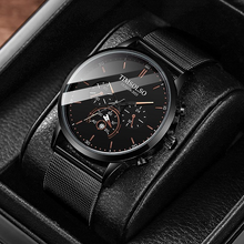 Load image into Gallery viewer, New Fashion Luminous Mens Watches Luxury Sport Quartz Mesh Strap Elegant  Waterproof Wristwatch For Men
