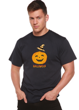 Load image into Gallery viewer, Halloween Pumpkin Unisex Bamboo Viscose/Organic Cotton Short Sleeve Graphic T-Shirt

